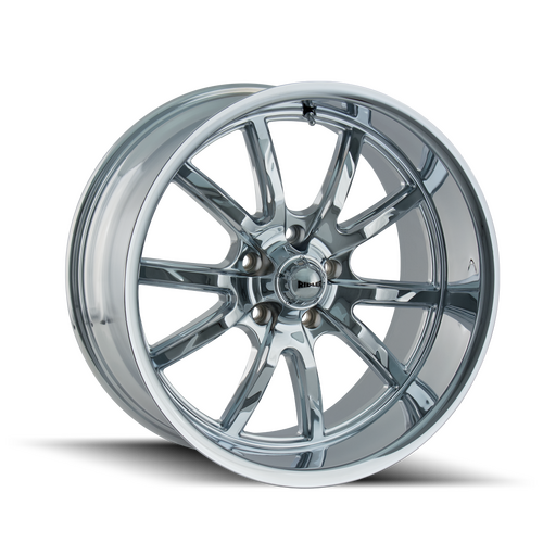 Ridler 650 Wheel, Chrome, Chrome, 20X8.5, 5-120 Bolt Circle, 5.93 Backspace, 72.62 Bore, Each