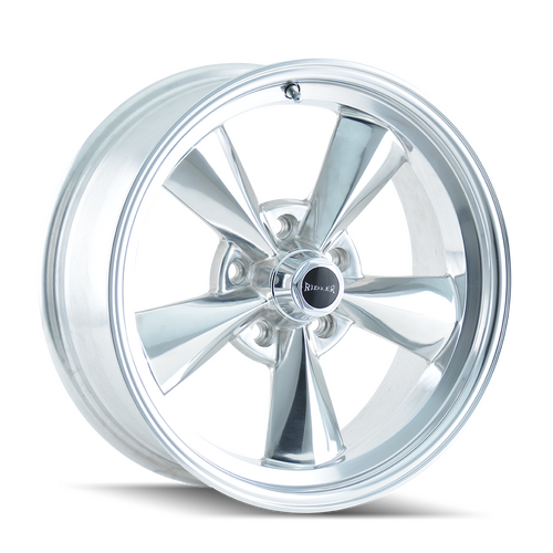 Ridler 675 Wheel, Polished, Polished, 15X7, 5-120.65 Bolt Circle, 4 Backspace, 83.82 Bore, Each