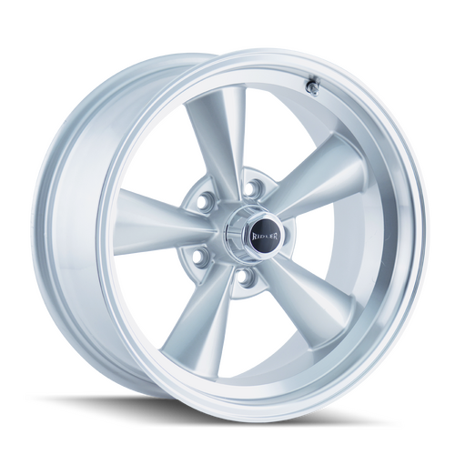 Ridler 675 Wheel, Satin Silver Machined, Silver, 15X7, 5-120.65 Bolt Circle, 4 Backspace, 83.82 Bore, Each