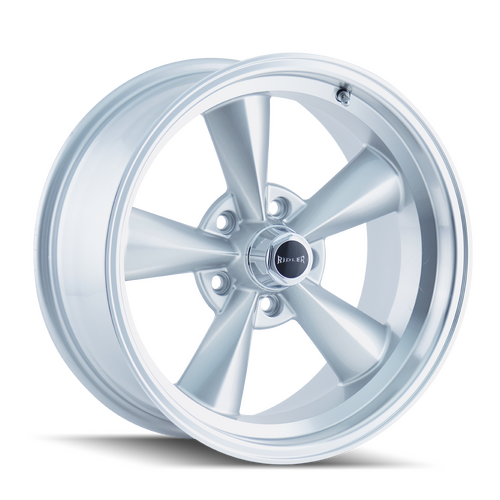 Ridler 675 Wheel, Satin Silver Machined, Silver, 15X8, 5-114.3 Bolt Circle, 4.03 Backspace, 83.82 Bore, Each