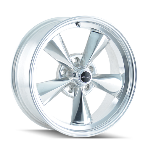 Ridler 675 Wheel, Polished, Polished, 17X7, 5-120.65 Bolt Circle, 4 Backspace, 83.82 Bore, Each