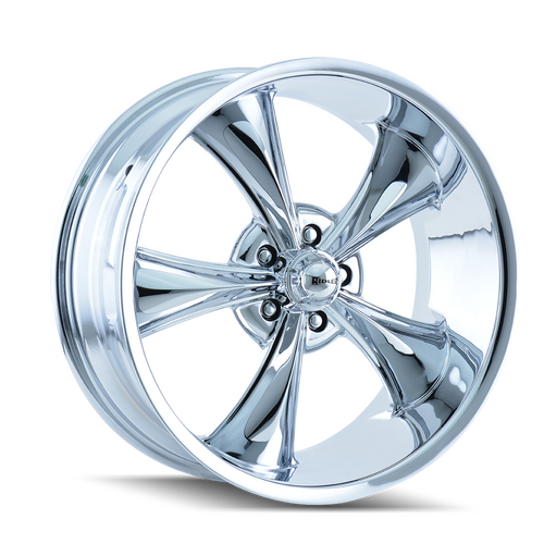 Ridler 695 Wheel, Chrome, Chrome, 20X10, 5-120.65 Bolt Circle, 5.5 Backspace, 83.82 Bore, Each