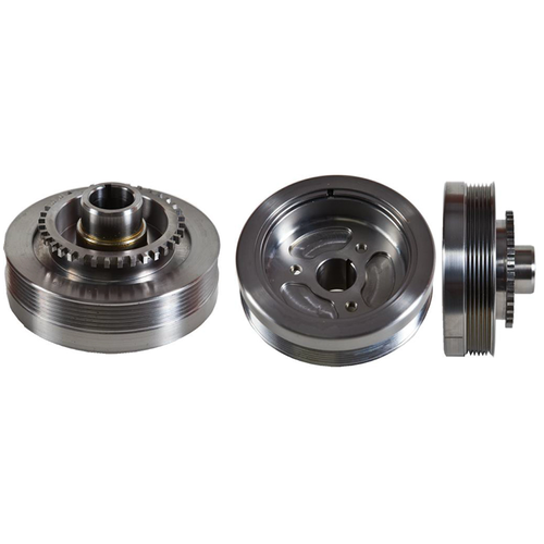 Romac, Harmonic Balancer, Ford 6 EF-AU, 6 Groove Serpentine Includes Inductive Trigger Plate,