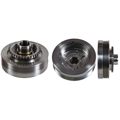 Romac, Harmonic Balancer, Ford 6 EF-AU, 6 Groove Serpentine Includes Inductive Trigger Plate, 