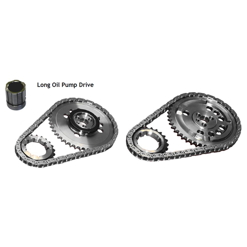 Rollmaster, Timing Chain Set, Chev V8 Gen Iii Ls7 Sr With Torr - 3 Bolt Long Oil Pump Drive Dry Sump Vers., Kit