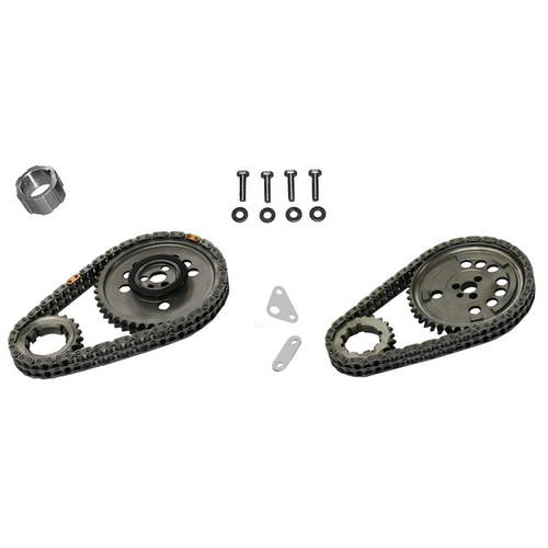 Rollmaster, Timing Chain Set, Chev V8 Gen Iii Ls7 Double Row With Torr - 3 Bolt Nitrided Raised Cam Block, Kit