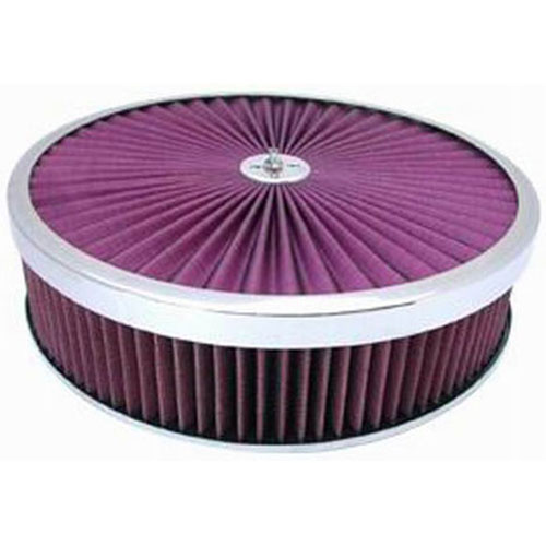 RPC Air Cleaner Kit,14in. X 3 in.. SUPER FLOW, Chrome, Kit