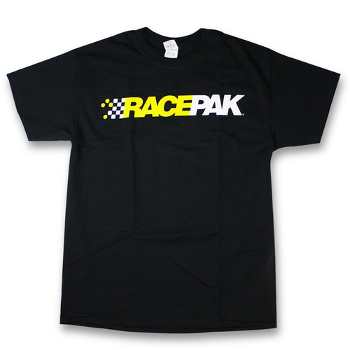 Racepak T-Shirt, Logo, Short Sleeve, Black, Logo, Men's Medium, Each