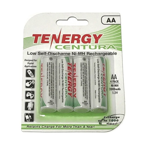 Racepak Data Acquisition Batteries, Tenergy Low-Discharge Ni-Mh Rechargeable, Aa Size, Set Of 4