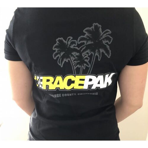 Racepak Orange County Palm Tree T-Shirt, Black, Ladies