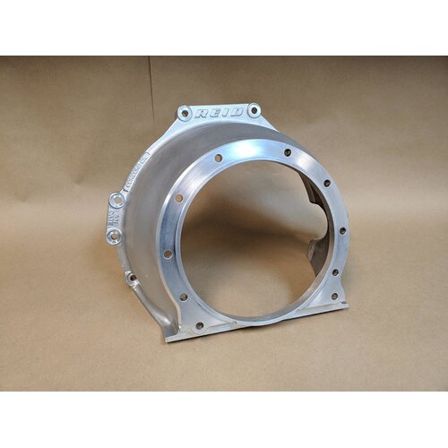 REID Transmission Bellhousing, New, Aluminum, SFI 30.1, For Ford Modular, Coyote, Godzilla, Suits Reid Racing Super 80 4L80E Case, Each