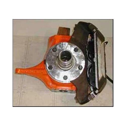 REID Steering Knuckle, Heavy-Duty, Ductile Iron, Orange Powdercoated, Dana 60, Passenger Side Front, 4WD, Each