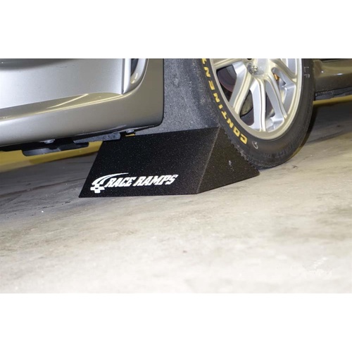 RACERAMPS Wheel Chock, Composite Foam, Black, 12.00 in. Width, 10.13 in. Length, 5.00 in. Height, Each