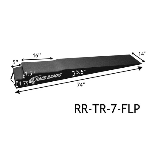 RACERAMPS Trailer Ramp 74.00 in. Length 6.25 in. Height Flap Cutout Pair