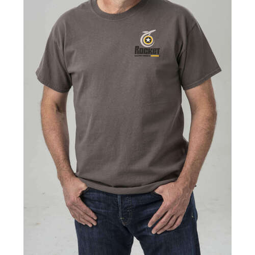 Rocket Racing Wheels T-Shirt, Rts1-G-L Logo, Large, Adult Large. Sold Individually, Gray