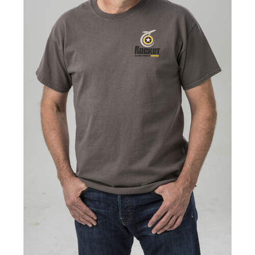Rocket Racing Wheels T-Shirt, Rts1-G-S Logo, Adult Small, Adult Small. Sold Individually, Gray
