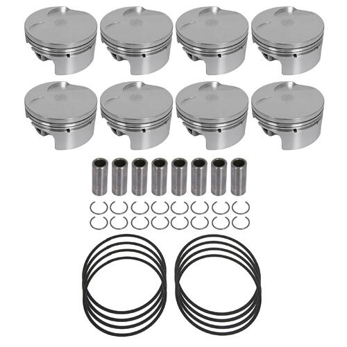 RaceTec Pistons & Ring Set, Forged, 4.500 in. Bore, 4.250 in. Stroke, Dome Top, 6.385 in. Rod Length, 0.990 in. Pin Diameter, BB Chev, Kit