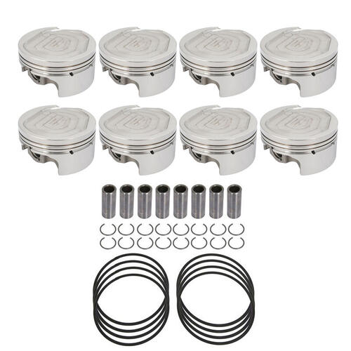 RaceTec Piston & Ring Set, SB Ford 351 Cleveland, Inverted Dome/Milled Dish, 4.125 Bore, Kit