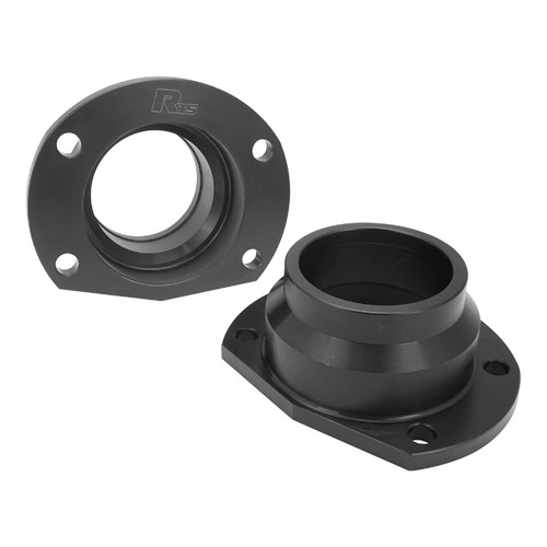 RTS Axle Housing Ends, Forged Steel, For Ford 9in. 2.834'' Small Bearing w/ Factory Seal Provision, 3.375'' x 2.00'' Bolt Pattern, Black Oxide, Pair
