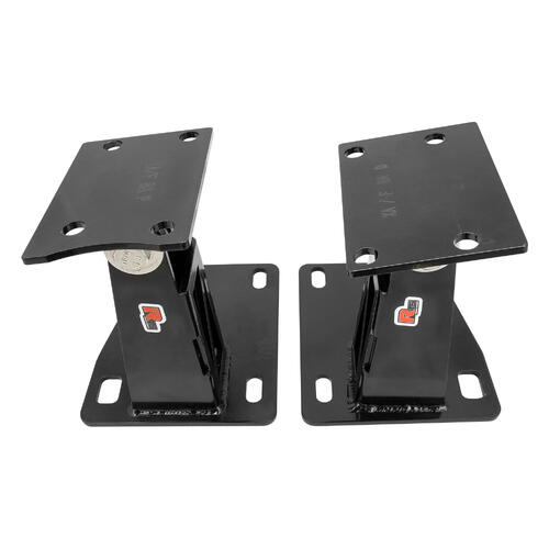 RTS Power Mount, Engine Mount, Engine Swap Ford 4.0Lt , Barra , in to Falcon XA-XF, Black/Red Polyurethane , Set
