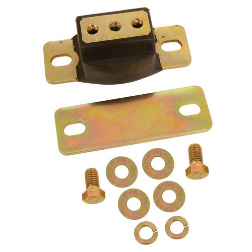 RTS Transmission mount, Polyurethane cushion, Muncie 4-Speed, Powerglide, Saginaw 3-Speed, Saginaw 4-Speed, TH350, TH400, Hardware Included ea