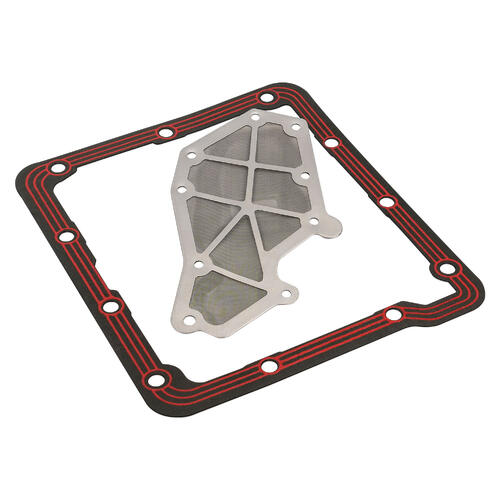 RTS Transmission Filter Service Kit, Ford C4, C10, Filter, Pan Gasket, Silicone Beads w/Steel Core, LubeLocker Style, 1.25mm Thick, Kit