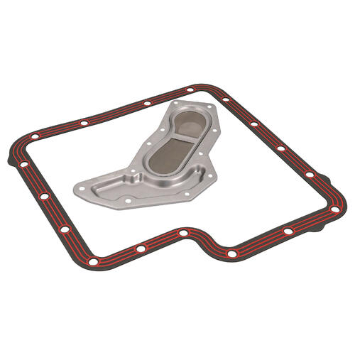 RTS Transmission Filter Service Kit, Ford C6, 2 Filters & Gaskets, Pan Gasket, Silicone Bead w/Steel Core, LubeLocker Style, 1.25mm Thick, Kit