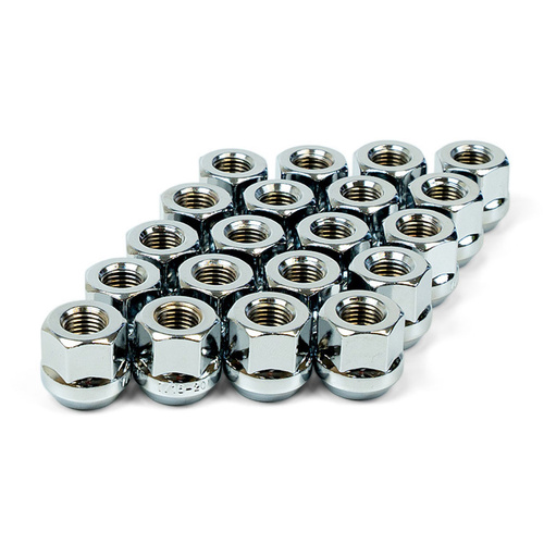 SAAS Wheel Nut, Bulge Open End 12 x 1.25 Chrome, Each