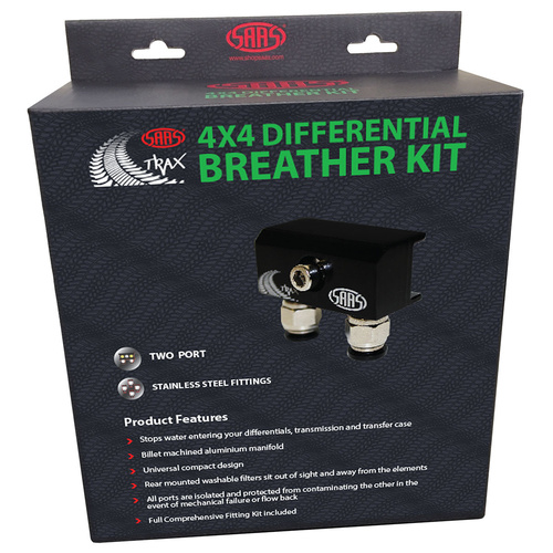 SAAS Diff Breather Kit 2 Port Ranger, Maz, Courier, Bt