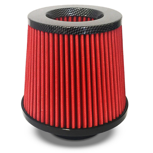 SAAS Pod Filter Red Urethane Carbon Top 76mm, Each