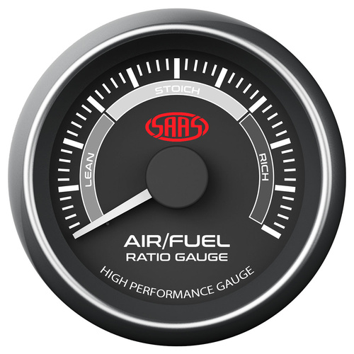 SAAS Air Fuel Ratio Gauge Narrow Band 52mm Black, Each