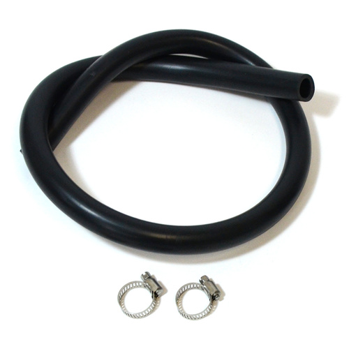 SAAS Oil Resistant Hose 12mm (1/2) ID x 1mtr + 2 Clamps, Set