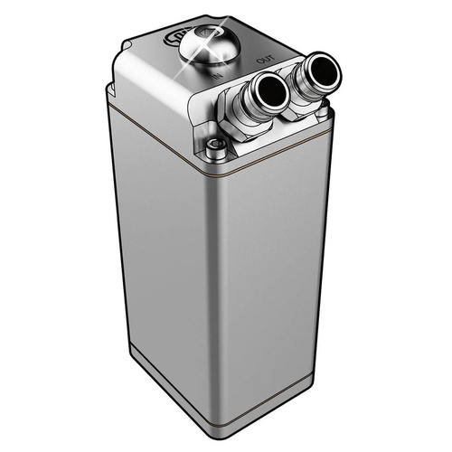 SAAS Oil Catch Tank Baffled Rectangle Polished Billet 600ml, Each