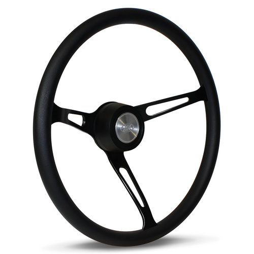 SAAS Steering Wheel Poly 15 in. Classic Dd Black Alloy Slots, Each