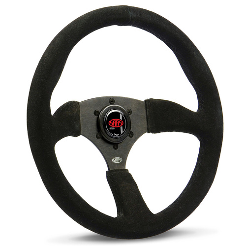 SAAS Steering Wheel Suede 14 in. Tokyo Motorsport Black Spoke, Each