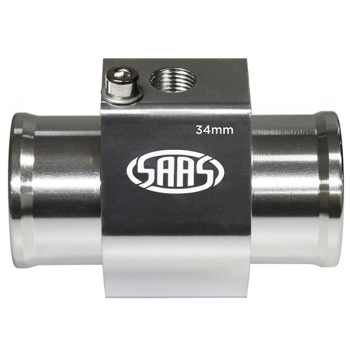 SAAS Water Temp Adapter Rad Hose 34mm Aluminium, Each