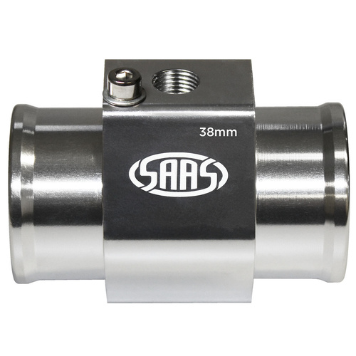 SAAS Water Temp Adapter Rad Hose 38mm Aluminium, Each