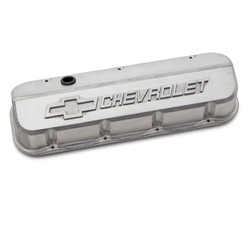 Proform , Chevrolet Big-Block Slant-Edge Valve Covers, Powder Coat Ready; Tall; Raised Emblems