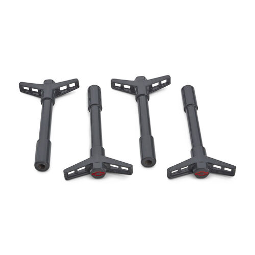Proform , Chevrolet Performance Valve Cover Wing Nuts, Shark Gray Finish, Red Bowtie Emblem