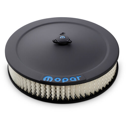 Proform , Black Crinkle Air Cleaner Recessed MOPAR Emblem, Black Crinkle; Recessed Blue MOPAR Emblems