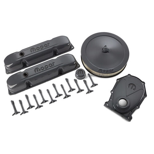 Proform , MOPAR Big Block Engine Dress-Up Kit, Shark Gray with Signature Black MOPAR Emblems