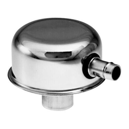 Proform , Push-In Air Breather Cap Chrome w/ PVC Tube, Fits Hole Size 1.22 Inches; 3" Diameter