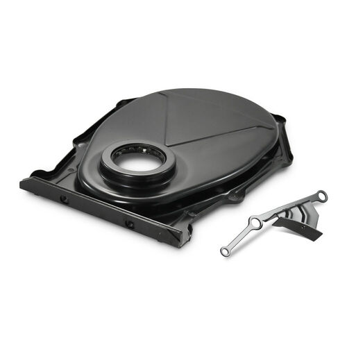 Proform , Black Timing Chain Cover For Chrysler V8 Engines, Includes Bolt-On Timing Tab