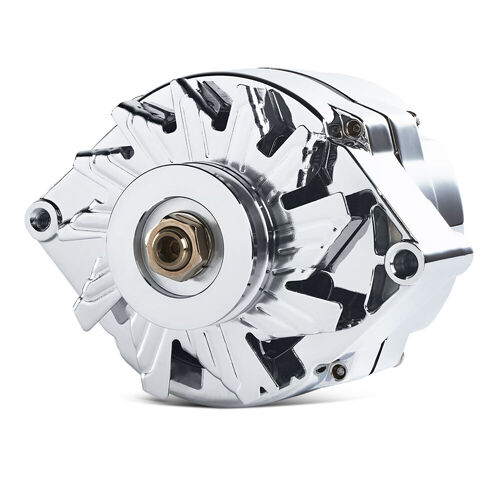 Proform Alternator, 60 AMP, GM 1 Wire Style, Machined Pulley, Chrome Finish, 100% New
