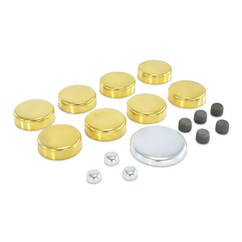 Proform , Brass Freeze Plug Kit , Oldsmobile 260 to 455 V8 Engines 1964 to 1990