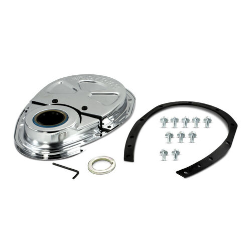 Proform , 2-Piece Chevy Small Block Timing Chain Cover, Comes w/ Mounting Bolts, Mid-Line & Reusable U-Gasket