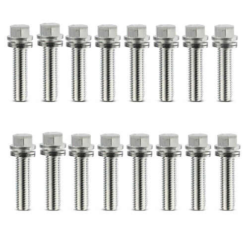 Proform , Wedge-Locking Header Bolts, Nickel Plated Finish; 3/8"-16 Thread Diameter, 1" Long