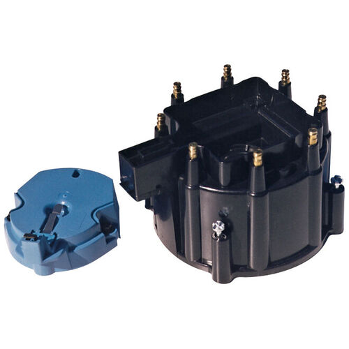 Proform , V8 HEI Distributor Cap, and Rotor Kit; Black Cap, Fits 73-90 V8 GM HEI Distributors with Internal Coil