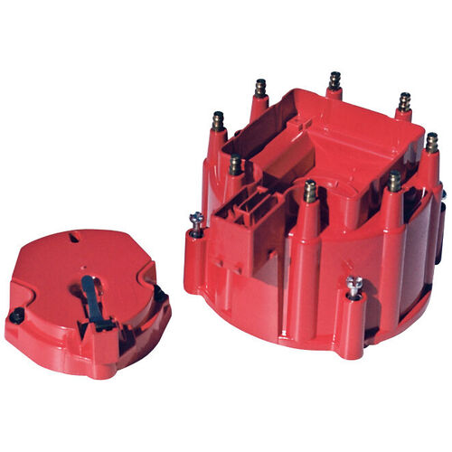 Proform , V8 HEI Distributor Cap, and Rotor Kit; Red Cap, Fits 73-90 V8 GM HEI Distributors with Internal Coil