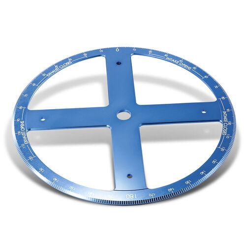 16" Billet Degree Wheel , Blue Anodized Aluminum